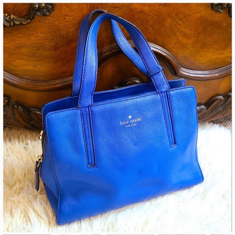kate spade Cobalt Blue Pebble Leather Satchel